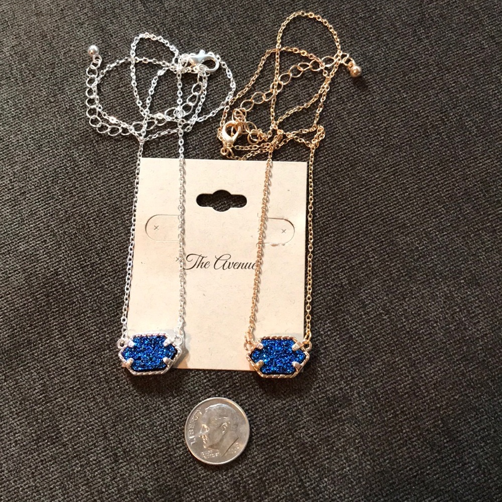 Gorgeous Deep Blue Druzy Quartz Necklace